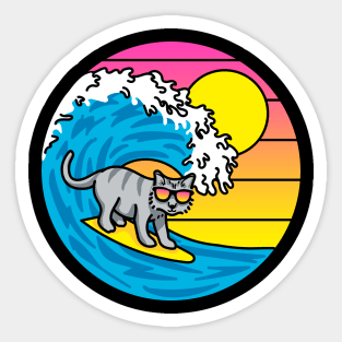 The Purrfect Wave Sticker